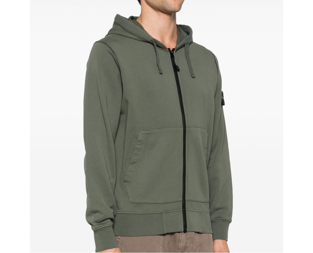 Stone Island Logo Patch Zip-Up Hoodie - 7tonn: брендовий одяг та